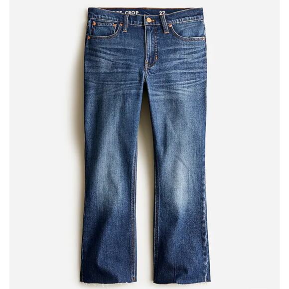 NWT J.Crew 9” Billie Demi Bootcut Crop Mid Rise Jean Size 23 In Lantern Wash - Picture 2 of 6